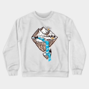 Mountain Waterfalls Crewneck Sweatshirt